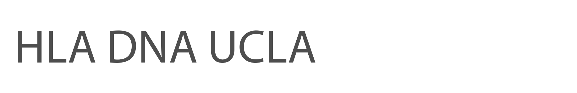 HLA DNA UCLA